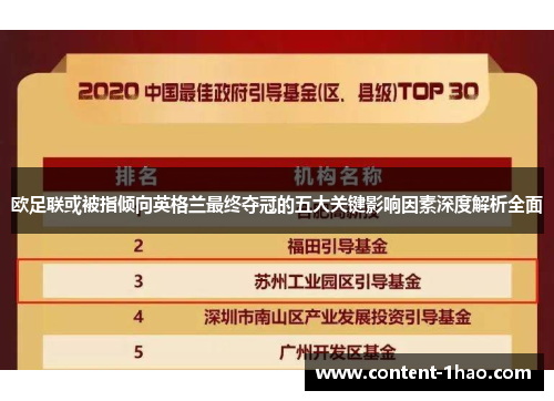 欧足联或被指倾向英格兰最终夺冠的五大关键影响因素深度解析全面 欧足联或被指倾向英格兰最终夺冠的五大关键影响因素深度解析全面